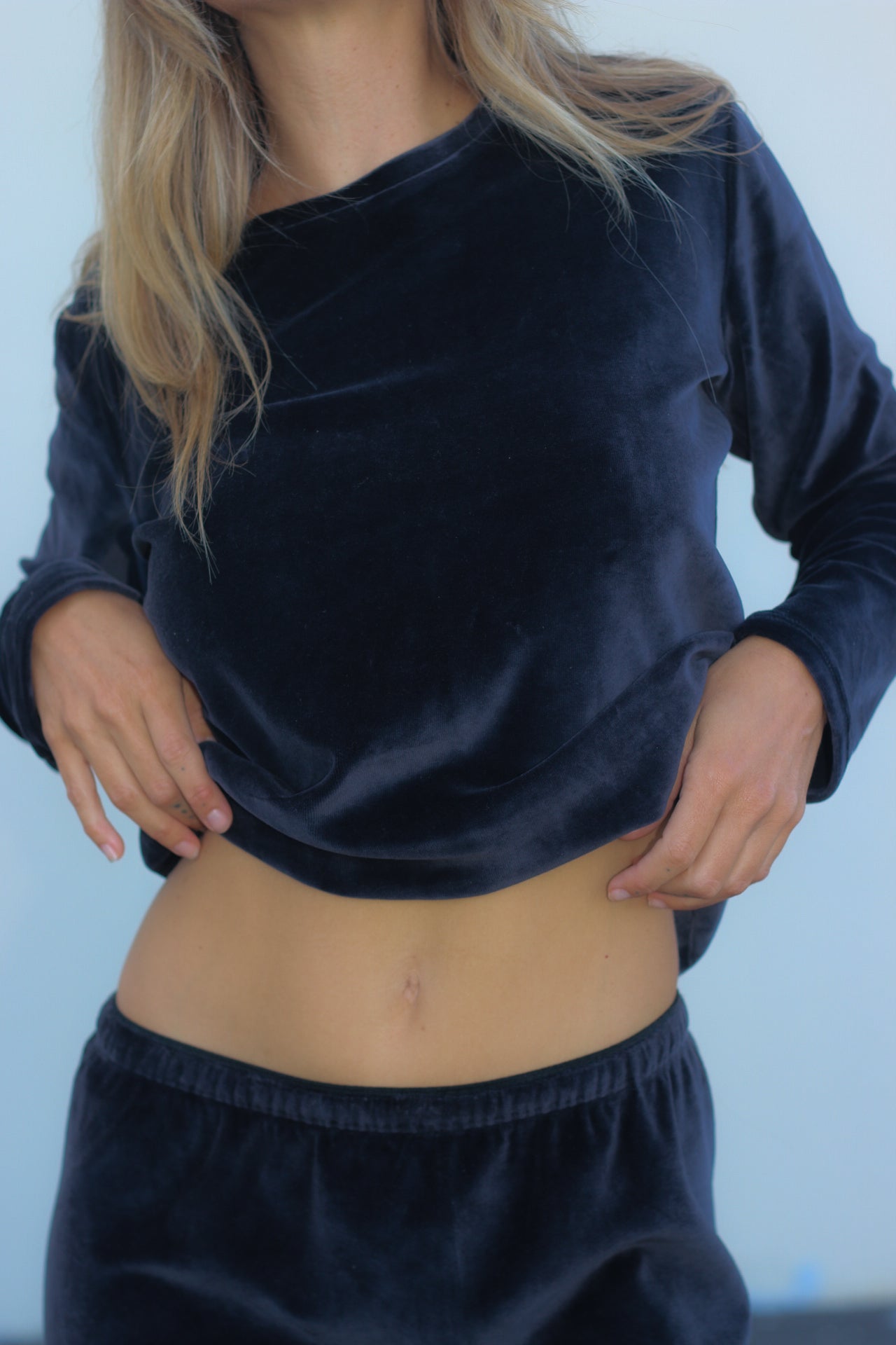 Top Longsleeve Velour Cotton-2