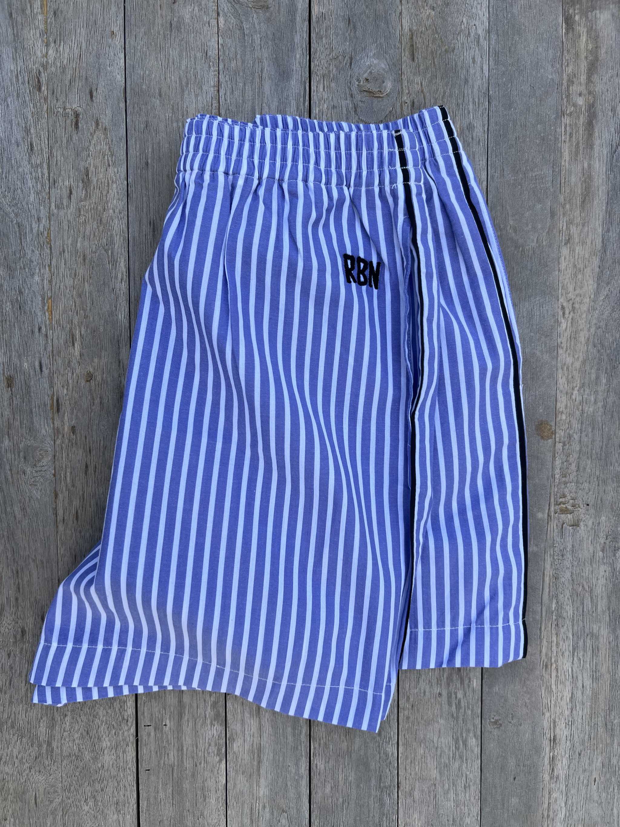 ROBIN SHORTS for Girls - Style `Bondi´ Blue/White with stripe on the side-3