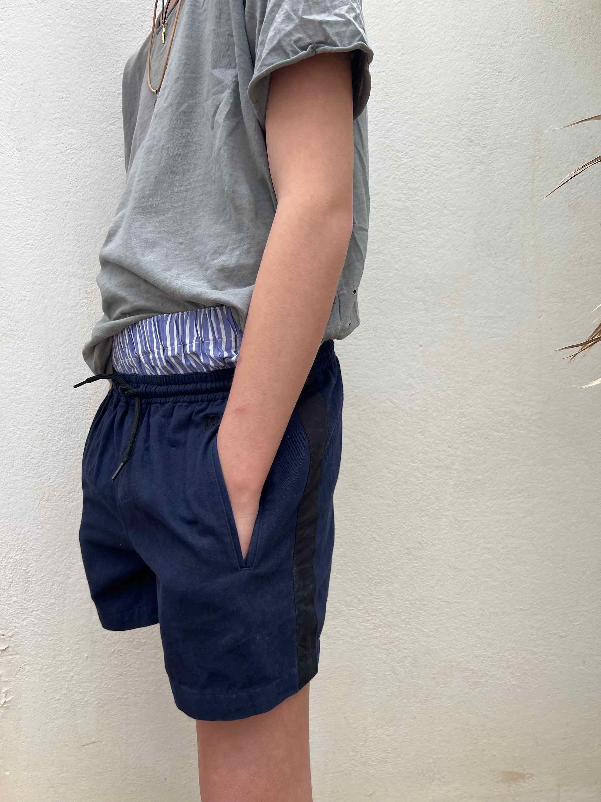 ROBIN-SHORTS for Boys Style `ROBINSON´ Navy-Blue-4
