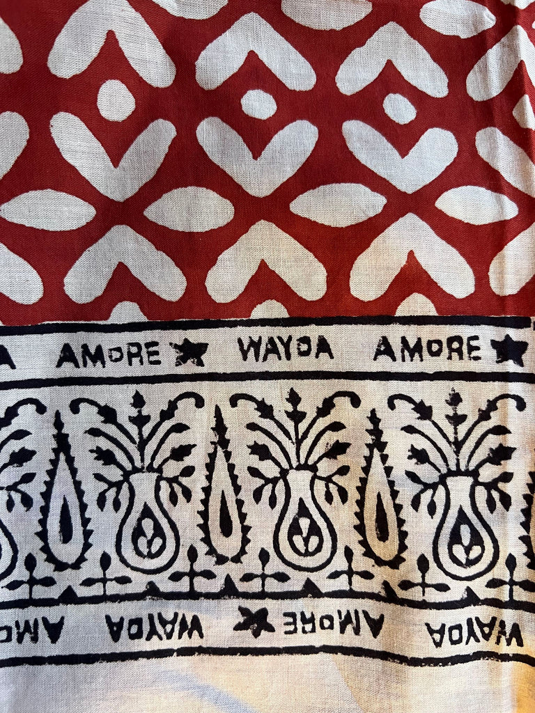 NEW INDIA BOHO SCARF HAND-MADE BLOCKPRINT: A MORE!!