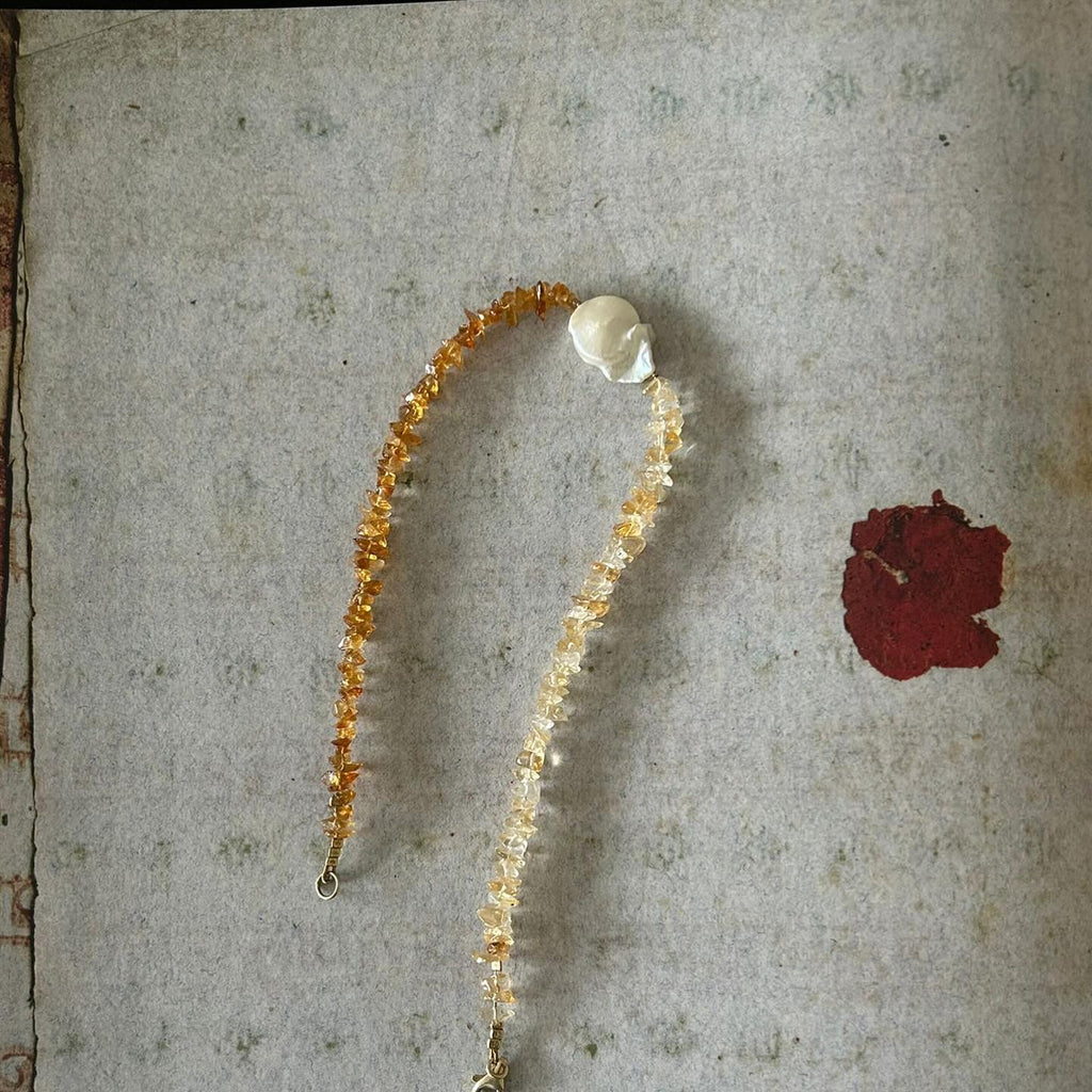 Necklace Gold Citrine- ANTHOLOGY PENELOPE - MUSEO CORAZON - N3