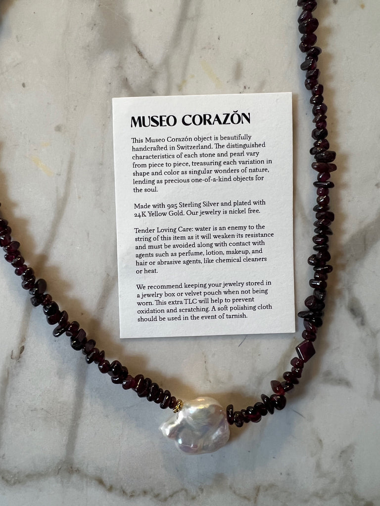 Necklace Vintage Garnet - ANTHOLOGY PENELOPE - MUSEO CORAZON - N2