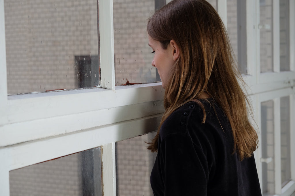 Top Longsleeve Velour Cotton