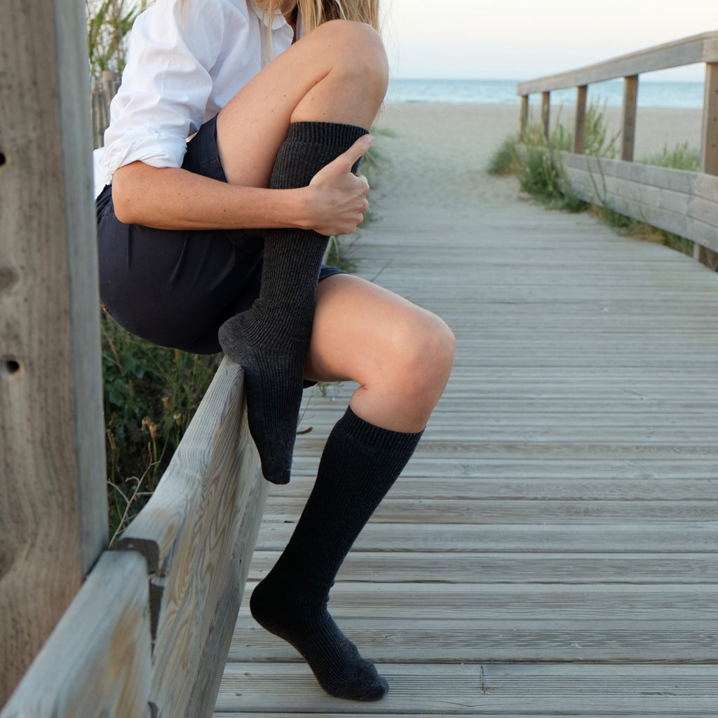 Stockings Wool-Cashmere ANTHRACITE