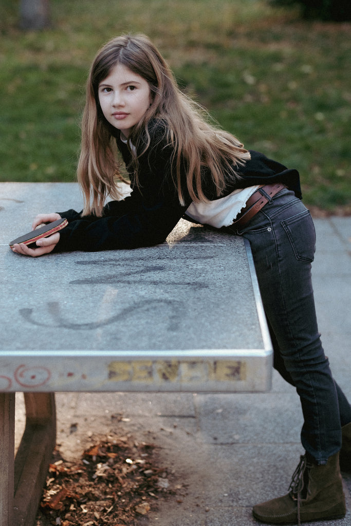 Girls Pants `Eve´ Denim Black