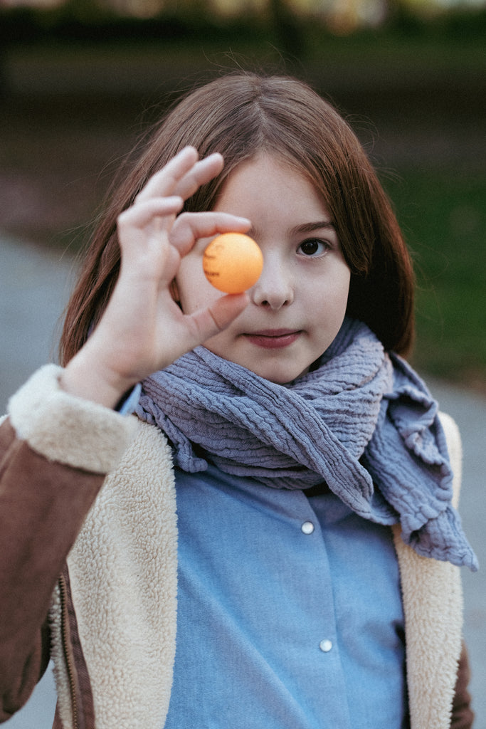 Girls Shirt `Othilia ´Blue Oxford-Cotton
