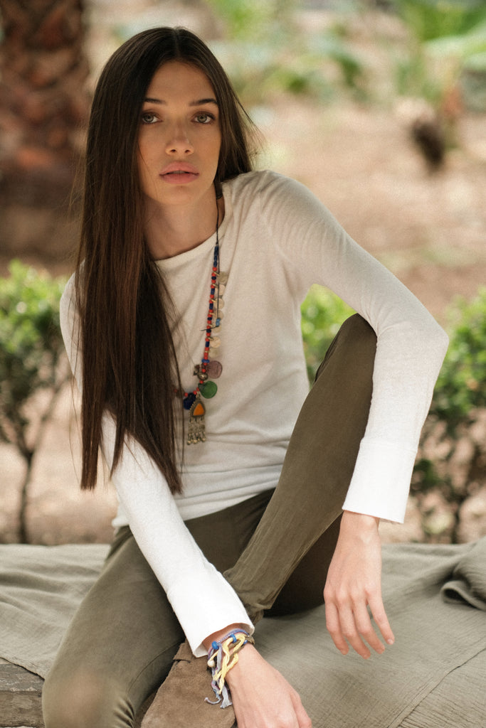 T-Shirt Longsleeve `NINA´ Linen-Cotton