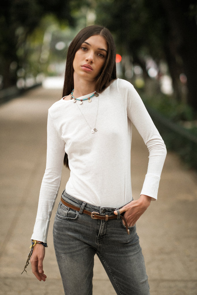 T-Shirt Longsleeve `NINA´ Linen-Cotton