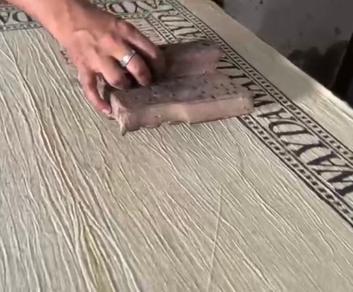 NEW INDIA BOHO SCARF HAND-MADE BLOCKPRINT: PAISLEY RED WITH WOVEN BORDER