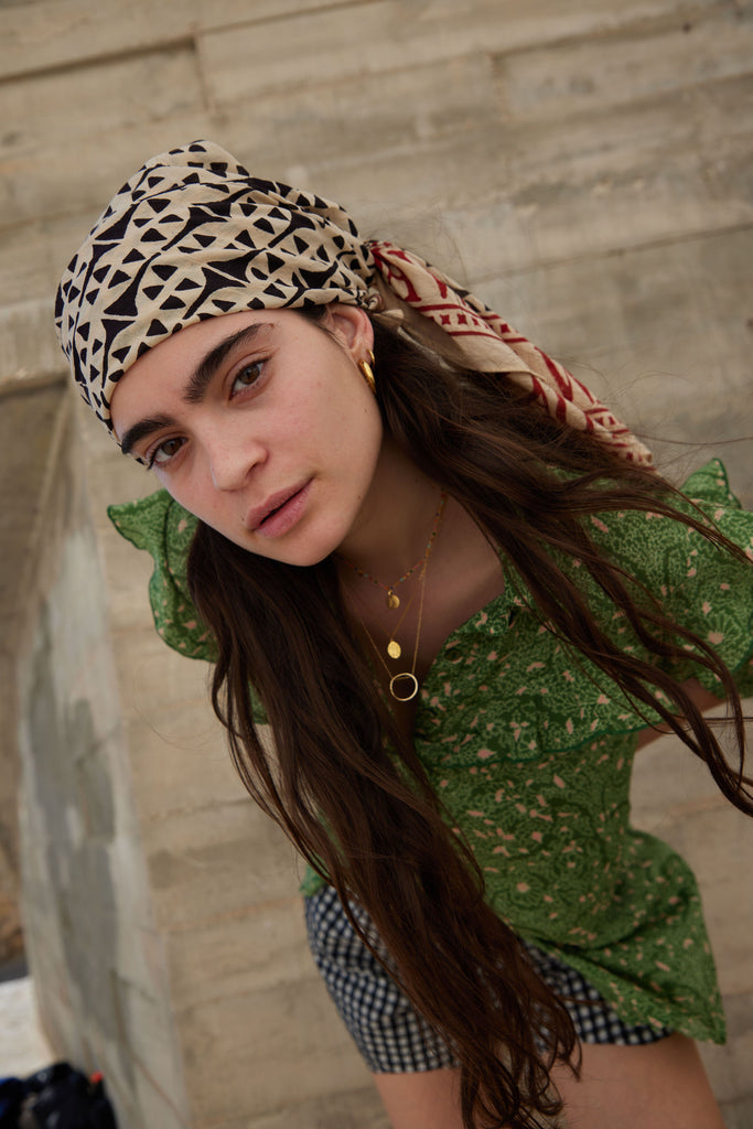 NEW INDIA BOHO Cloth - OGATA BLACK - size MEDIUM