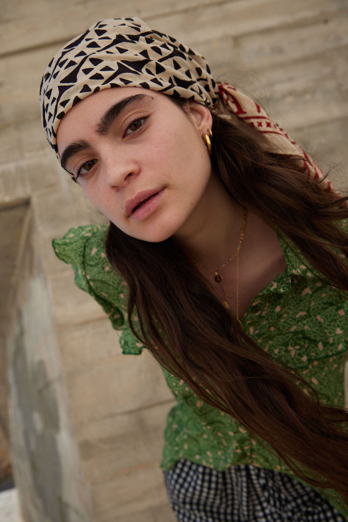 NEW INDIA BOHO Cloth - OGATA BLACK - size MEDIUM